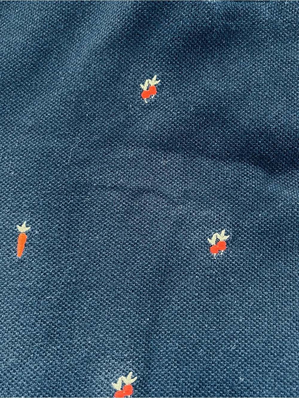 Gap Beatrix Potter One Piece Navy Outfit With Carrots 12-18 Months. 100% cotton